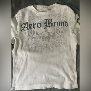 white skull long sleeve aeropostale